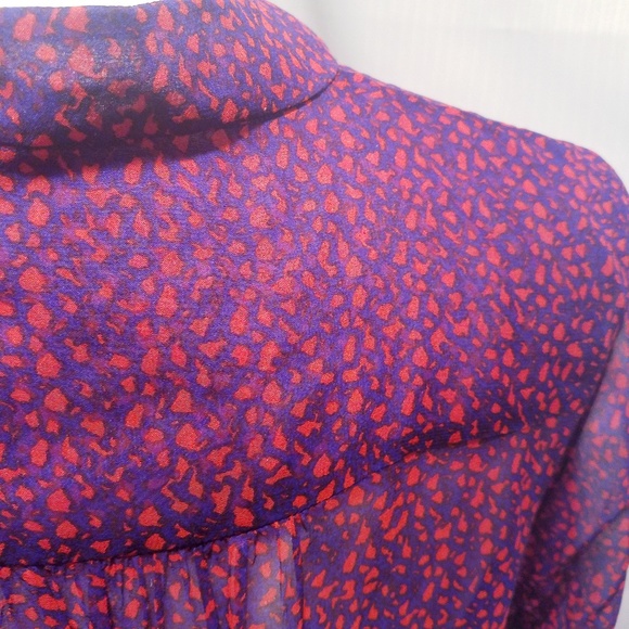 Diane von Furstenberg Gilmore Sheer Silk Blouse 6 - Picture 5 of 7